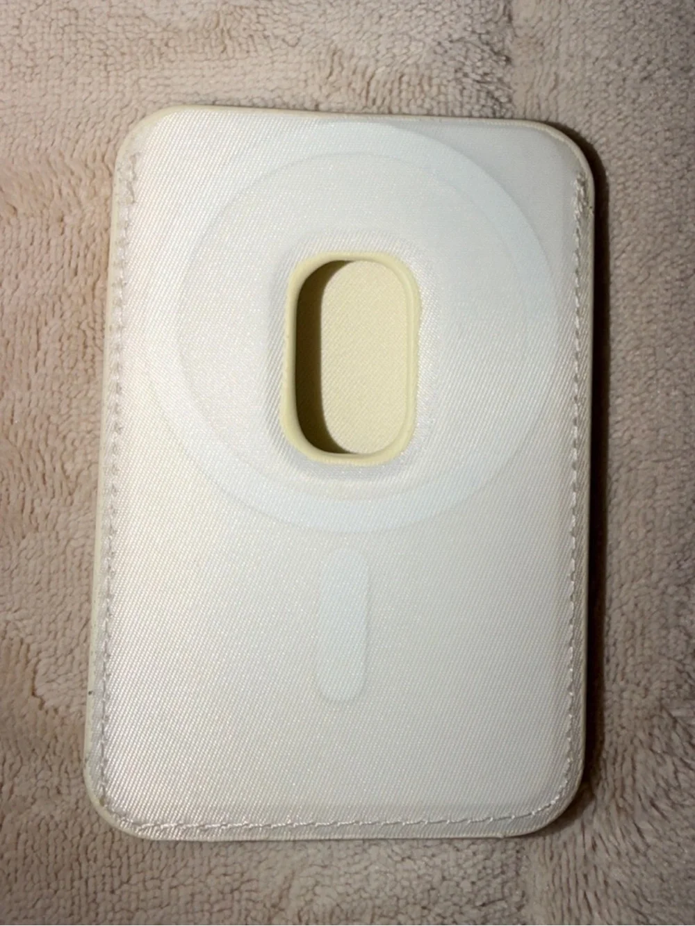 kate spade NY MagSafe Magnetic Wallet White Glitter Card Holder NWOT